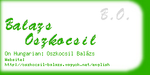 balazs oszkocsil business card